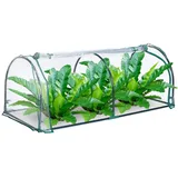 Relaxdays Foliengewächshaus Stahl Grün PVC 50 mm 0,64 m2