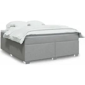 vidaXL Boxspringbett 180 x 200 cm Hellgrau