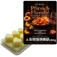 WonderWax Duftwachs WonderWax® Duftwachs 6 Herzen, (Pfirsichflambe), Duftrichtung: Pfirsichflambe