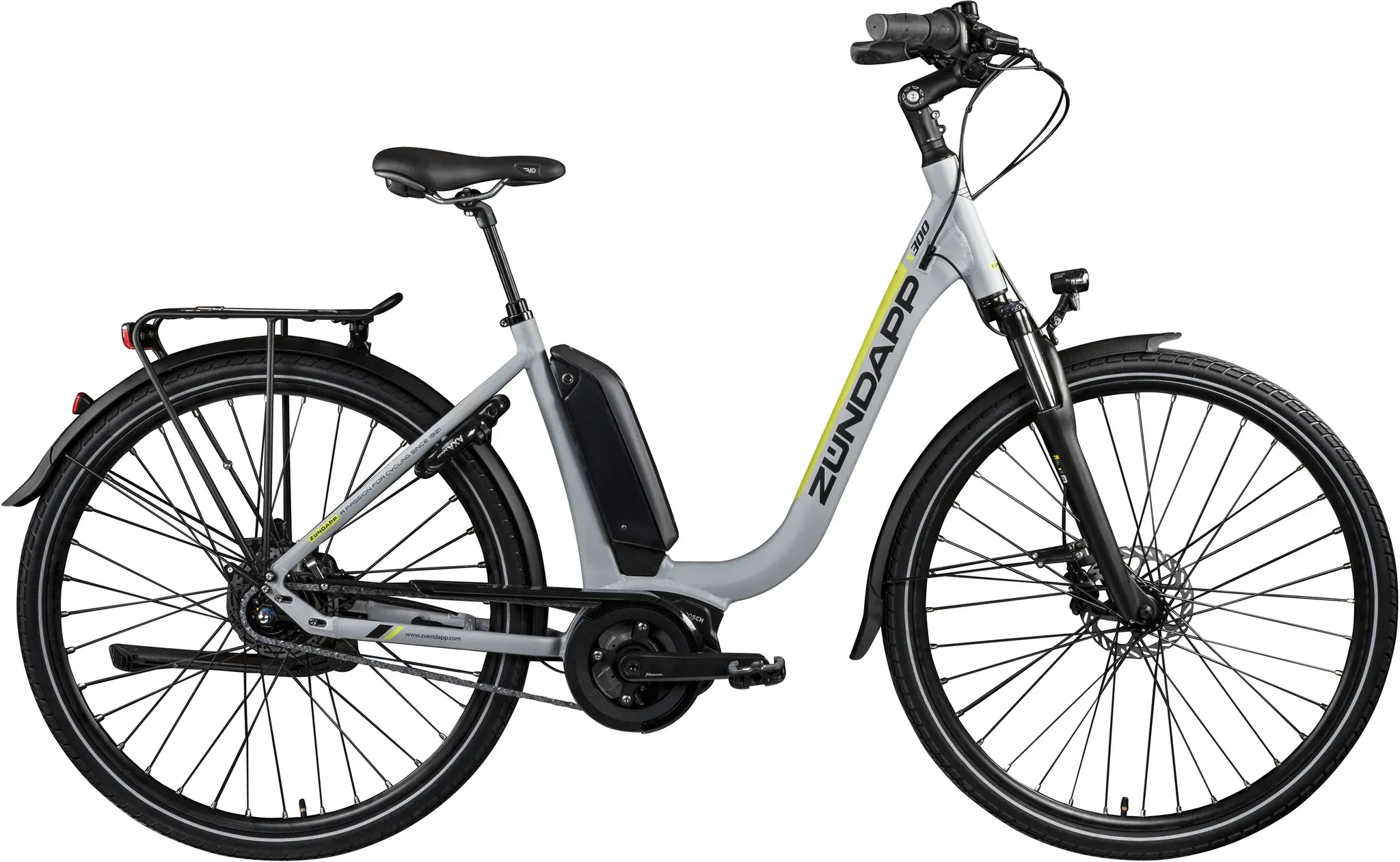 Zündapp E-Bike »X300«, 7 Gang, Shimano, Nexus, Mittelmotor 250 W, Pedelec, Elektrofahrrad für Damen u. Herren Zündapp silber/gelb 51 cm