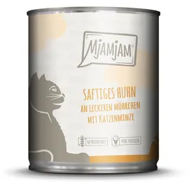 MjAMjAM Sparpaket MJAMJAM Leckere Mahlzeit saftiges Huhn an leckeren Möhrchen 12 x 800g Dose Katzennassfutter