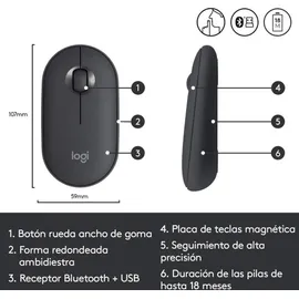 Logitech Pebble M350 Wireless graphite