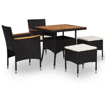 vidaXL Garten-Essgruppe 5-tlg. schwarz 46169