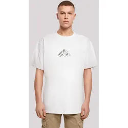 T-Shirt F4NT4STIC "Mountain Berge Urlaub Winter Schnee Ski", Herren, Gr. 4XL, weiß, Obermaterial: 100% Baumwolle, casual, oversize, Rundhals, Kurzarm ohne Bündchen, Shirts, Print