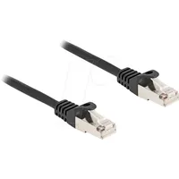 DeLock 80185 RJ50 Netzwerkkabel, Patchkabel S/FTP 0.25 m, Schwarz
