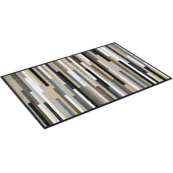 Teppich "Mikado Stripes", beige (natur), B:60cm H:7mm L:85cm, Kunstfaser, WASH+DRY BY KLEEN-TEX, Teppiche, Teppich Waschbarer Teppich, modernes Streifen Design, rutschhemmend, waschbar