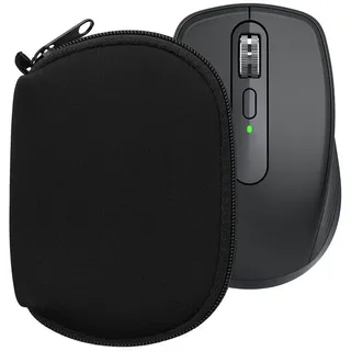 kwmobile Hülle für Logitech MX Anywhere 3 / Anywhere 3S Hülle - Mouse Case - Neopren Tasche - Schutzhülle für PC Maus - Transporttasche Zubehör - Schwarz