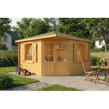 Alpholz Gartenhaus 5-Eck 3,75 x 3,75 m Braun