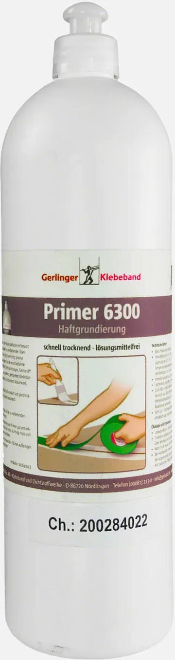 1 Flasche Gerband 6300 Primer für Klebebänder, lösemittelfrei, PE-Flasche 1 kg