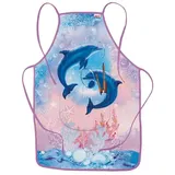 ROTH Mädchen Kinder Malschürze Delfine blau Einheitsgröße 1 St.