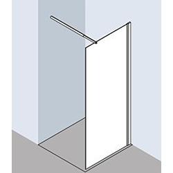 Kermi Ibiza 2000 Seitenwand I2TWF080201AK 80x200cm, silber mattglanz, ESG klar, mit 90Grad Stabilisierung