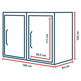 primeyard Mülltonnenbox 168 x 84 x 120 cm anthrazit