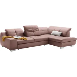 Set One by Musterring Ecksofa "SO 1200 inkl. Sitztiefen- & Rückenverstellung für hohen Sitzkomfort", lila (pastellviolett gba 8), B:292cm H:89cm T:212cm, 100% Polyester, SET ONE BY MUSTERRING, Sofas, Ecksofa, wahlweise mit Bettfunktion, L-Form