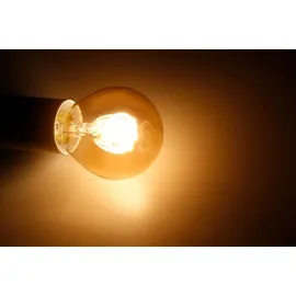 McShine LED Filament Tropfenlampe McShine ''Retro'' E14, 2W, 150lm, warmweiß,goldenes Glas