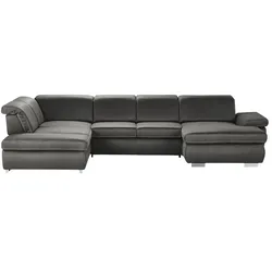 Lounge Collection Wohnlandschaft  mit verschiedenen Funktionen Amanda ¦ grau ¦ Maße (cm): B: 379 H: 85 T: 260.0