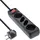 InLine Steckdosenleiste 4-fach 1,50 m Schwarz 2 St.