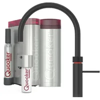 quooker deutschland gmbh Fusion Round Küchenarmatur Set PRO3 Reservoir CUBE Schwarz