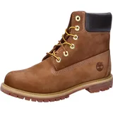 Timberland Womens 6 Inch Lace Waterproof Boot brown 8 Wide Fit