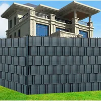 MuCoLa Sichtschutzstreifen 260 x 19 cm Grau PVC 10 St.