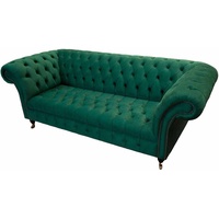 JVmoebel Chesterfield-Sofa, Chesterfield Sofa Dreisitzer Wohnzimmer Klassisch Design Sofas grün