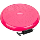 Relaxdays 9 x Balance Kissen, 140 kg Maximalgewicht, Balance Pad mit Luftpumpe, Ballsitzkissen mit Noppen, Fitness Kissen, pink