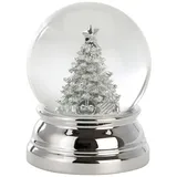 Hermann Bauer Kollektion Schneekugel Christbaum Groß, versilbert, H 10,0cm D 8,0cm