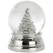 Hermann Bauer Kollektion Schneekugel Christbaum Groß, versilbert, H 10,0cm D 8,0cm