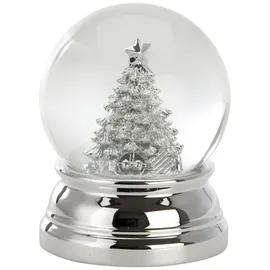Hermann Bauer Kollektion Schneekugel Christbaum Groß, versilbert, H 10,0cm D 8,0cm