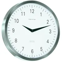 HERMLE Bahnhofsuhr 30,5 cm 30466-000870 silber/weiß