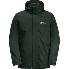 Jack Wolfskin Herren Doppeljacke LUNTAL 3IN1 JKT M, black olive, S