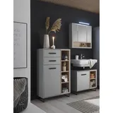 Badmöbel Set 3 TOURS Badezimmer Spiegelschrank, Wbu Highboard 65 cm