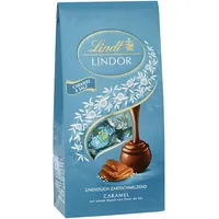 Lindt Schokolade LINDOR Kugeln Caramel & Salz | 137 g Beutel | ca. 10 Kugeln Vollmilchschokolade mit zartschmelzender Salted Caramel Füllung (Caramel mit einem Hauch Salz) | Pralinen-Geschenk,1er Pack