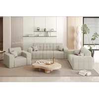 kaiser möbel 3-2-1 Garnitur Stoff Beige