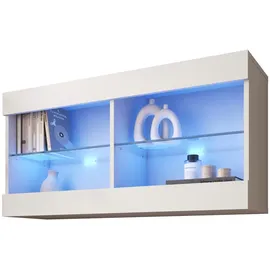 komodee Hängende Vitrine Tivoli 100 x 29,5 x 50 cm Weiß/Blau