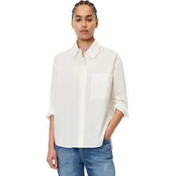Langarmbluse MARC O'POLO DENIM, Damen, Gr. XS, weiß (scandinavian weiß), Web, Obermaterial: 100% Baumwolle, casual, Langarm, Blusen