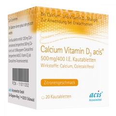 Calcium Vitamin D3 acis 500mg/400 internationale Einheiten