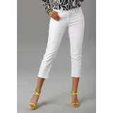 Aniston SELECTED Straight-Jeans in verkürzter cropped Länge weiß 44