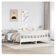 vidaXL Massivholzbett 180 x 200 cm Weiß
