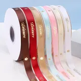 ZXH Personalisierte Bänder,individuell Bedruckte Bänder,personalisierte Namen Logo Band,persönlich Bedruckte Seidenbänder Für Bäckerei,Blumenladen,personalisiert Für Gastgeschenke 100Yards (13mm)