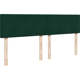 vidaXL Boxspringbett 180 x 200 cm Dunkelgrün