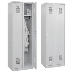CP Spinde Classic Plus lichtgrau 088055-20 S10002, 2 Schließfächer 60,0 x 50,0 x 185,0 cm