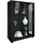 VCM Vitrine Sintalo 60 x 25 x 80 cm Schwarz