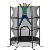 Homcom Kindertrampolin 163 cm inkl. Sicherheitsnetz Schwarz