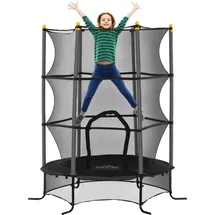Homcom Kindertrampolin 163 cm inkl. Sicherheitsnetz Schwarz