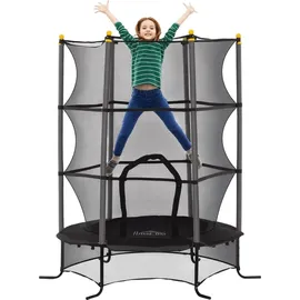 Homcom Kindertrampolin 163 cm inkl. Sicherheitsnetz Schwarz