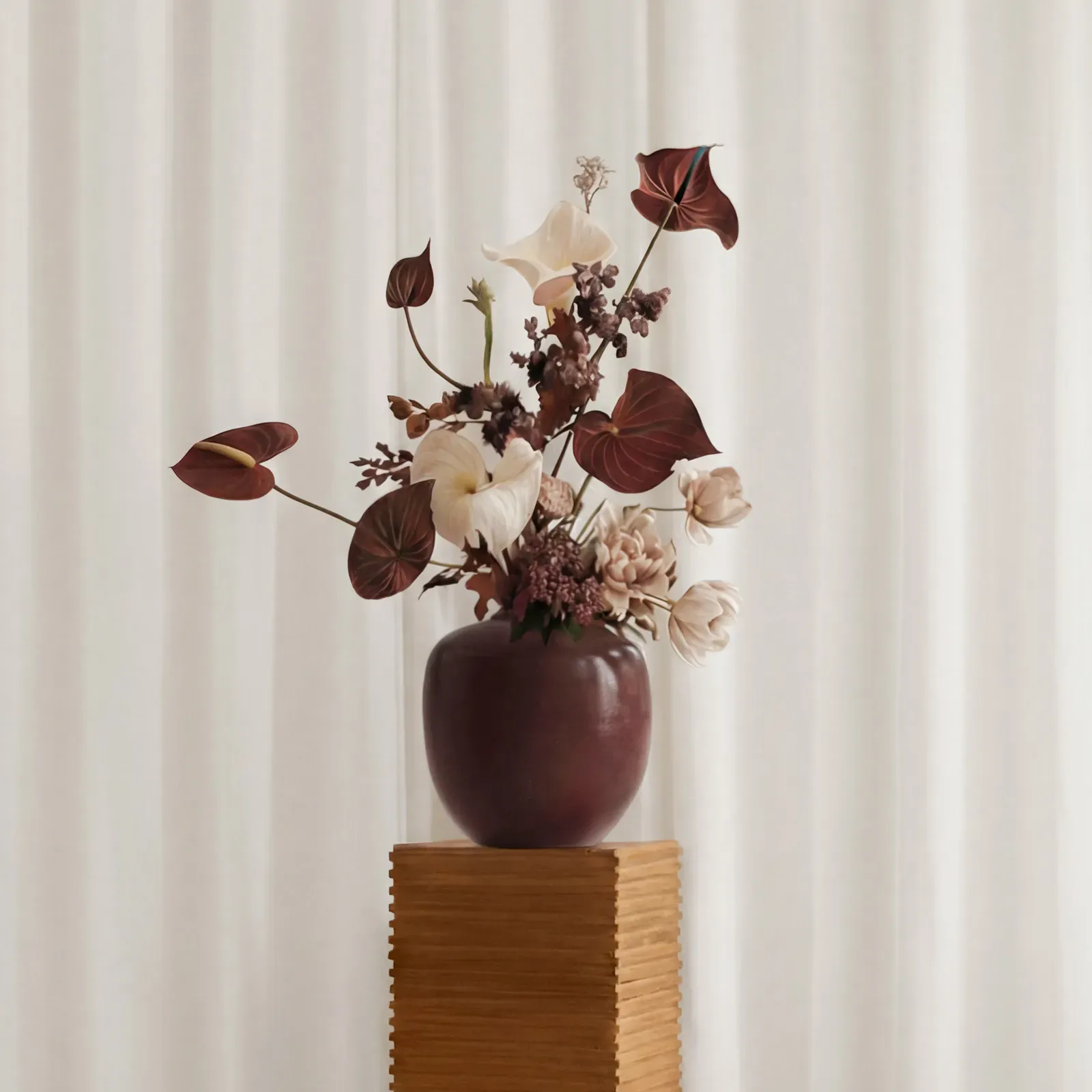 Vasen 101 COPENHAGEN, Braun / Rost, für Wohnzimmer, Keramik, Design - 25