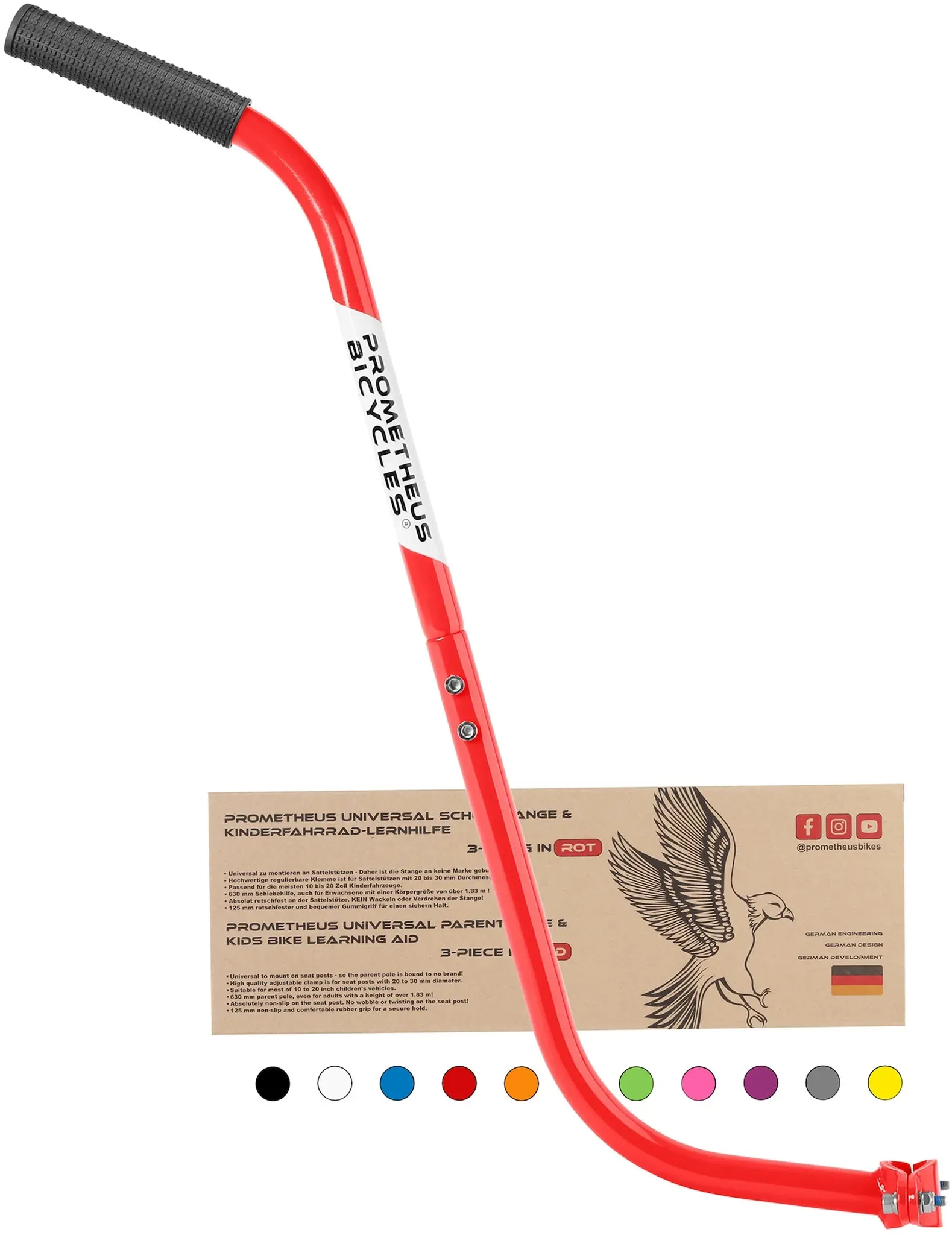 PROMETHEUS BICYCLES Schiebestange Schubstange Push, rot