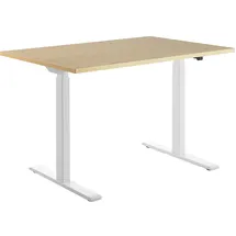 TOPSTAR Schreibtisch elektrisch höhenverstellbar Ahorn / Weiß