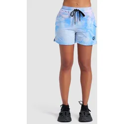 Wendbare Shorts Damen arena Studio - Cyan Multi Tie&dye - M