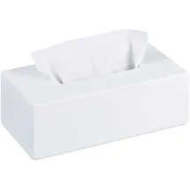 Relaxdays Tücherbox Weiß